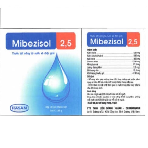 Bù nước và điện giải MIBEZISOL 2.5 Hương dừa hộp 30 gói