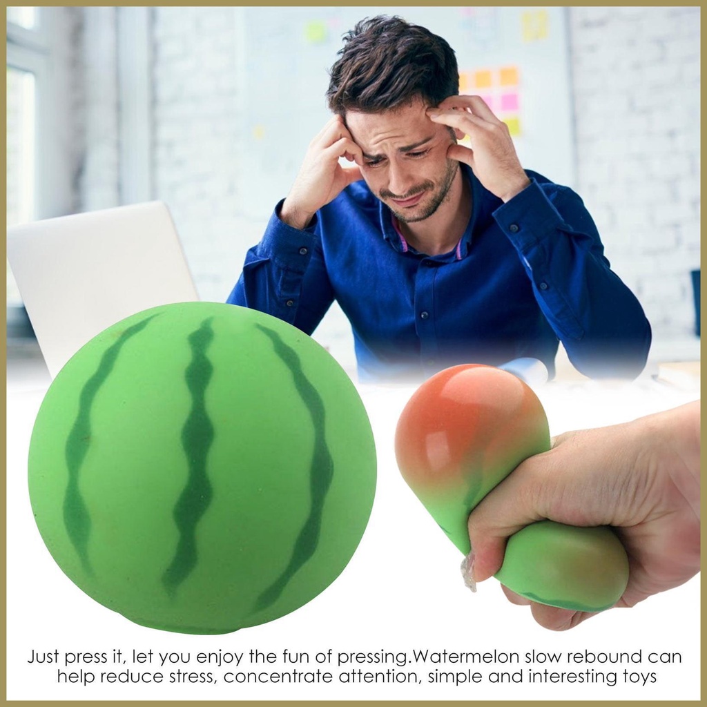 Đồ Chơi Nắn Bóp Đàn Hồi Giảm stress Hình Miếng Dưa Hấu paca3vn