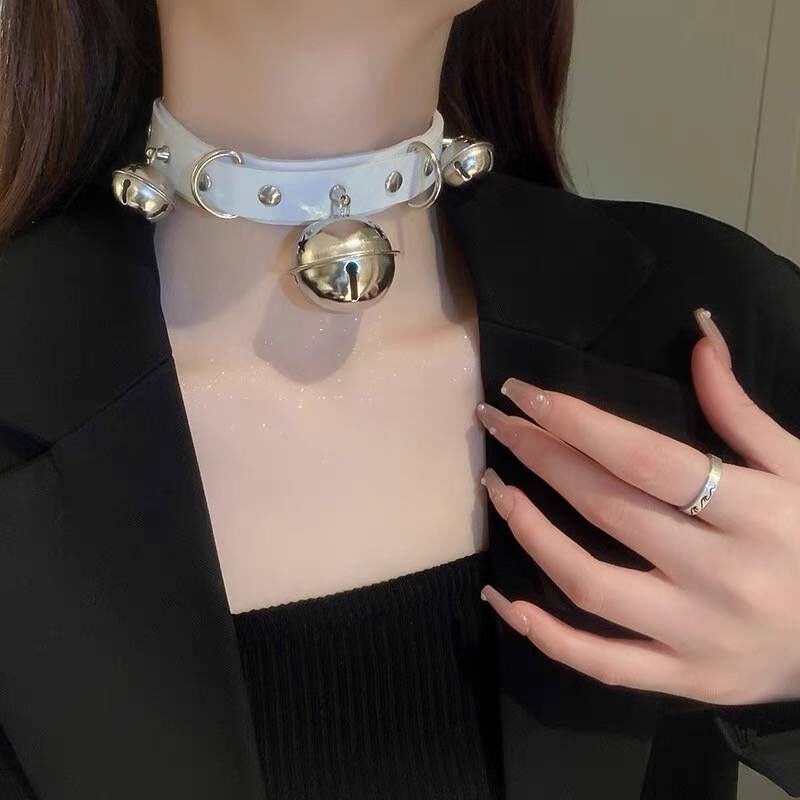 Pu Vòng Cổ choker Dây Da Đính Chuông Phong Cách gothic Quyến Rũ Cho Nữ