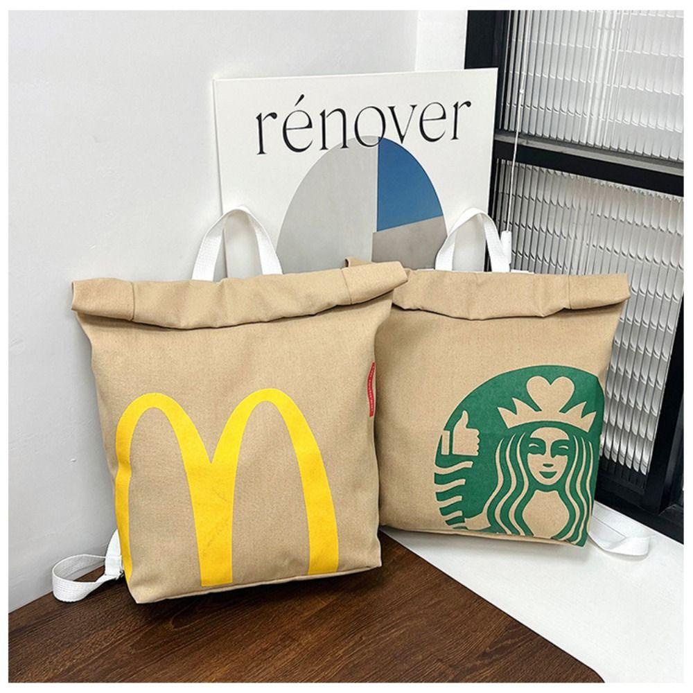 Subei Túi Đeo Chéo Vải canvas Chống Thấm Nước In Hình Mcdonald 'S Sáng Tạo Cho Nữ
