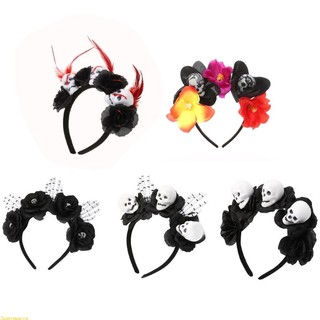 Halloween Skull Head Headband Headband Hair Hoop Headband Flower Decorative