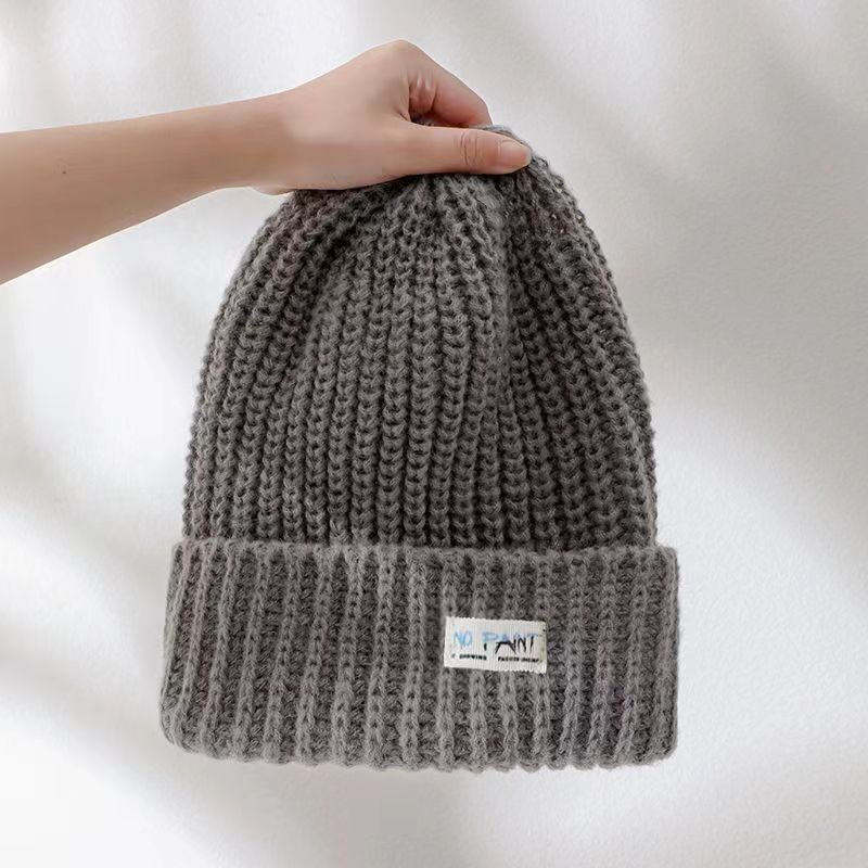 Mũ Len Dệt Kim Dày Dặn Giữ Ấm Mùa Đông Phong Cách Thời Trang Nhật Hàn