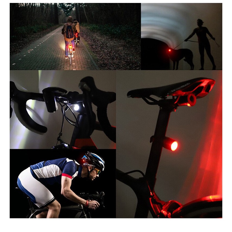 🚴Trong kho🚴1 Chiếc Đường Xe Đạp Đèn LED Flash Xe Đạp Chống Nước Đuôi Xe Đạp Đèn Phía Sau Đi Đêm Đèn Cảnh Báo An Toàn
