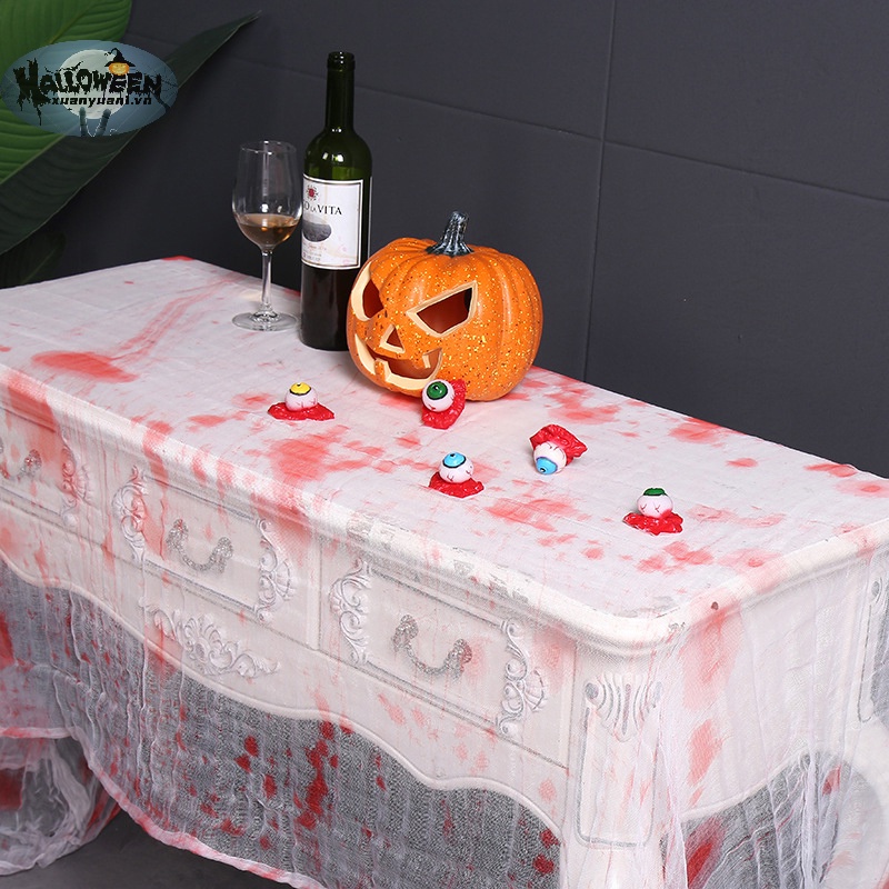 Xuan Khăn Vải Gạc Màu Máu Trang Trí halloween Cho Cửa Sổ / Bàn / Cửa Ra Vào / Bàn Làm Việc / Tiệc halloween vn