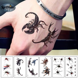 Hình Xăm Dán Hình Nhện 3d Cá Tính Độc Đáo