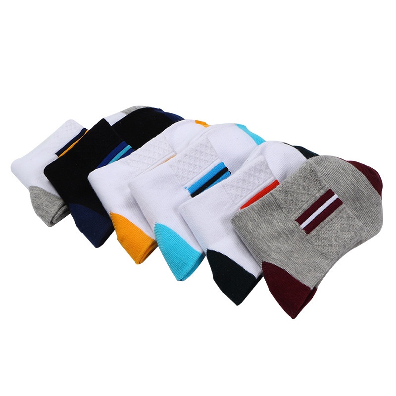 Vớ cotton Dày Dặn Màu Trơn Dễ Phối Đồ Phong Cách Thể Thao Thời Trang Thu Đông Mới Cho Nam