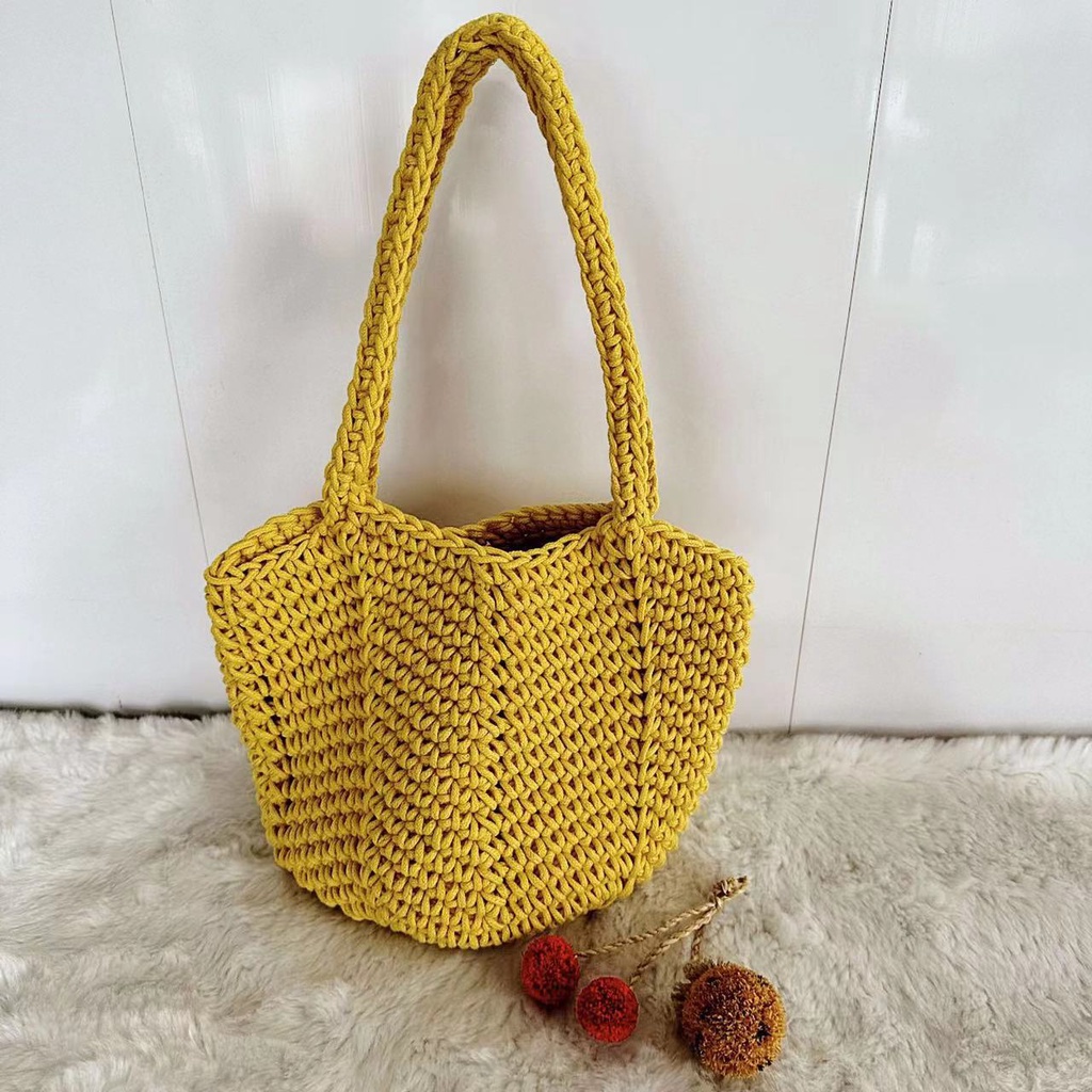 Túi Đeo Vai Đan Tay Nhiều Màu Sắc Phong Cách Hàn Quốc Đơn Giản Thời Trang Cho Nữ