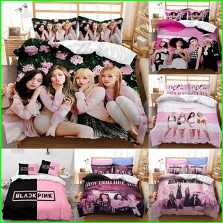 Bộ chăn ga và vỏ gối in hình nhóm nhạc blackpink xinh xắn 2 trong 1