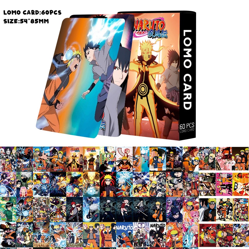 NARUTO Lomo Card Hokage Uzumaki Naruto Uchiha Sasuke Photocard 60pcs/box