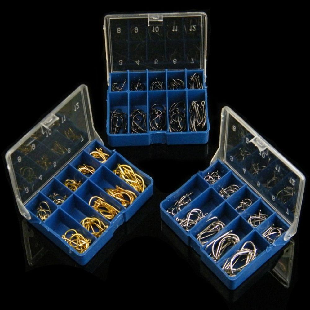 Set 100 Móc Câu Cá dalton Chuyên Dụng #3-#12 Móc Câu Cá Bằng Thép carbon Màu Đen / Bạc