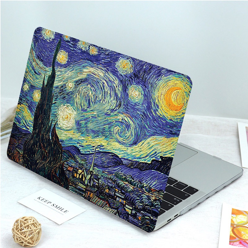 New starry night for macbook 2023 Air 15 A2941 Pro 14 2021 A2442 Air 13 2020 Case A2289 A2337 A2338 M1 A2179 Retina 13 Touch Bar 2019 Air 13 A1932 With Keyboard Cover Dust Plugs PO