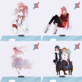 Mô hình standee anime darling in franxx acrylic kawaii zero two để bàn tượng nhựa acrylic trong suốt