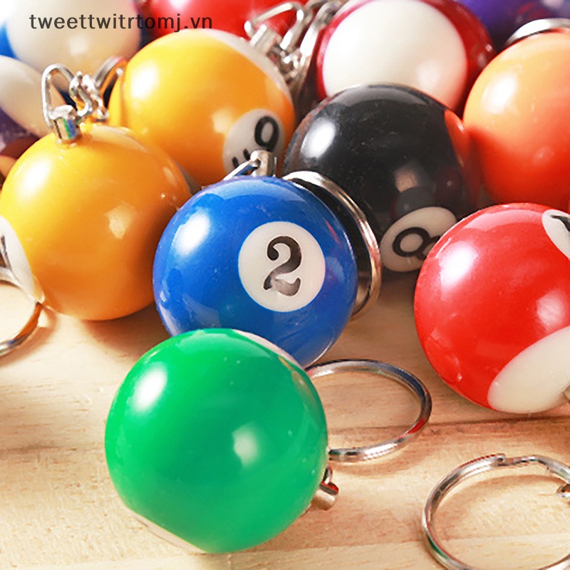 Móc Chìa Khóa 32mm Hình Bóng Bida Bằng Nhựa resin Sáng Tạo
