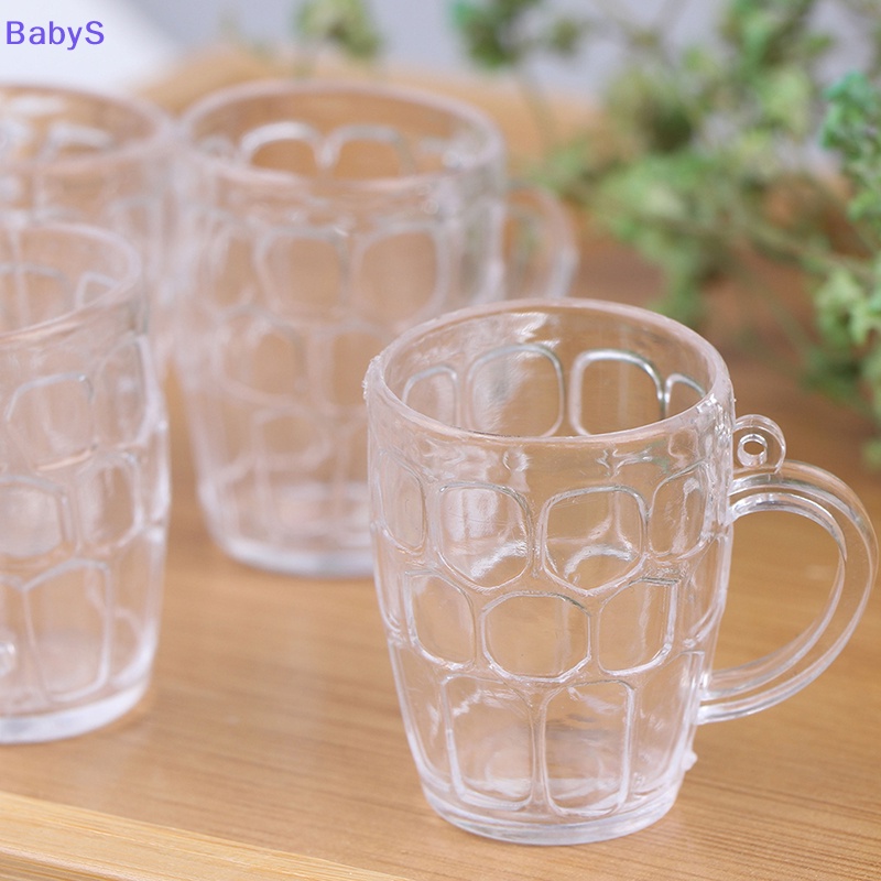 Set 5 Ly Nhựa Uống Rượu / Bia Mini Tỉ Lệ 1: 12 Trang Trí Nhà Búp Bê vn