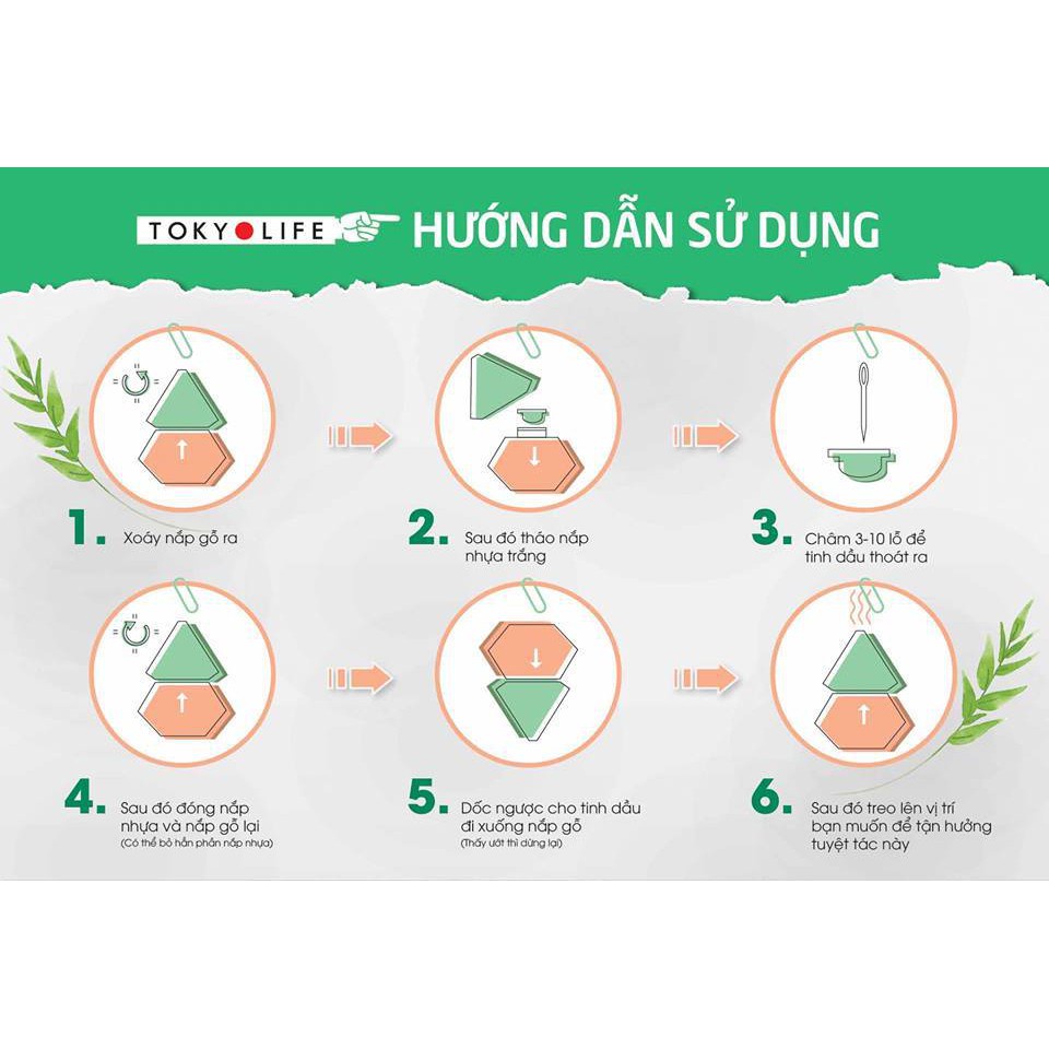 Tinh Dầu Treo Xe Ô Tô - Treo Phòng – Giúp Khử Mùi – 15 Mùi tự chọn