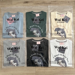 GQVE send stickers ~ Korean fashion brand noko full printed letters wide oversize wind hooded sweater bf men and women