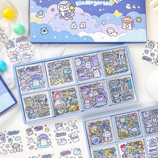 Bộ sticker 200 tấm trang trí 1000 họa tiết Universal Kintergarden sáng tạo dễ thương