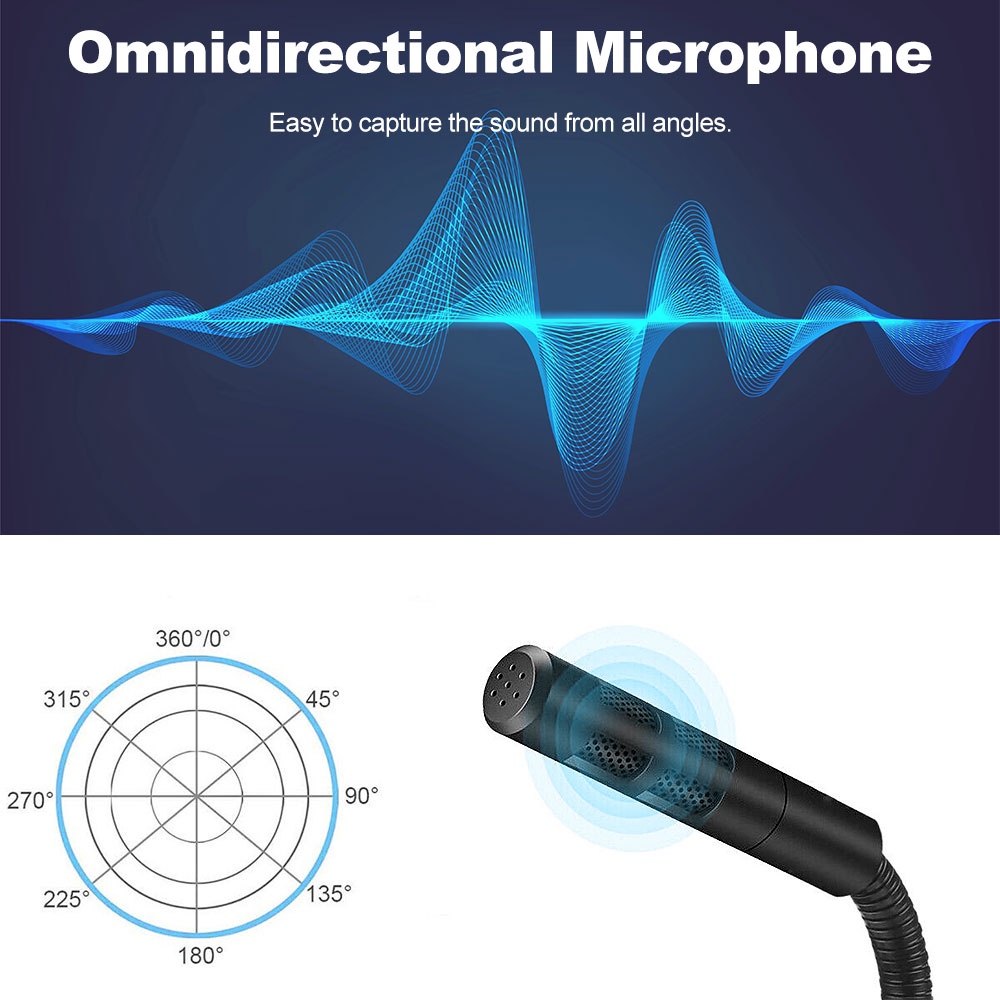 Micro usb Kèm mic Để Bàn Cho Máy Tính pc laptop Để Bàn