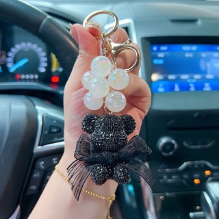 Móc Khóa Hình Gấu Đính Đá Dễ Thương