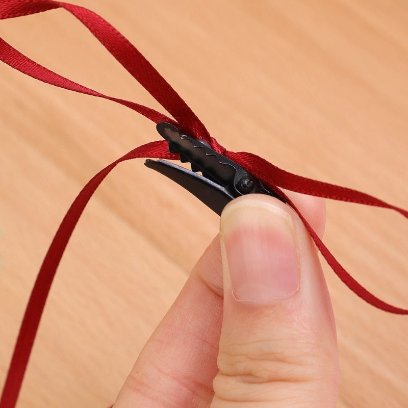 Set 2 Kẹp Tóc Nơ Ruy Băng Dài Vô Hình y2k Thời Trang Ngọt Ngào Cho Nữ