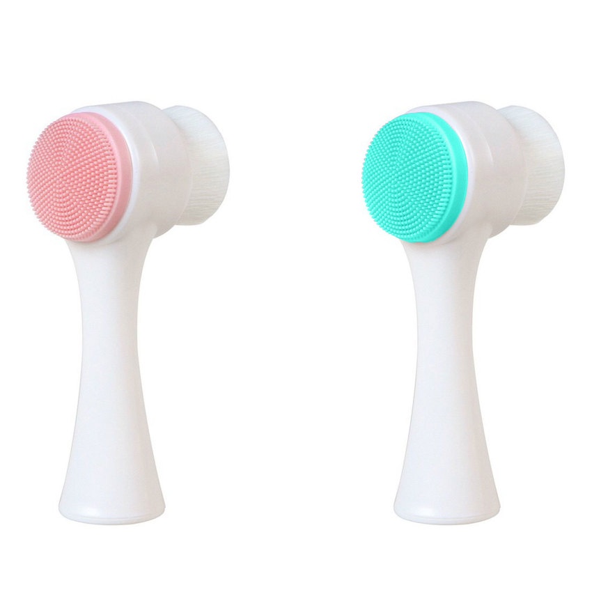 Cọ Rửa Mặt 3d Hai Mặt Làm Sạch Sâu Lỗ Chân Lông Chất Liệu silica Gel