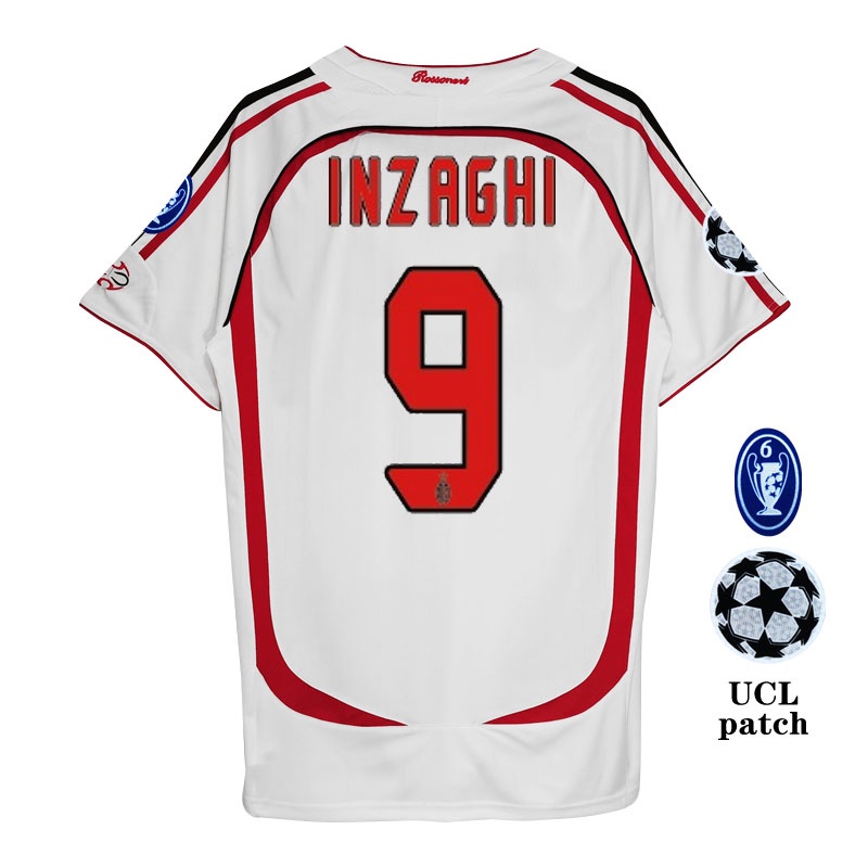 Áo Bóng Đá Màu Trắng Phong Cách retro ac milan 2006-2007 Size s-Xl