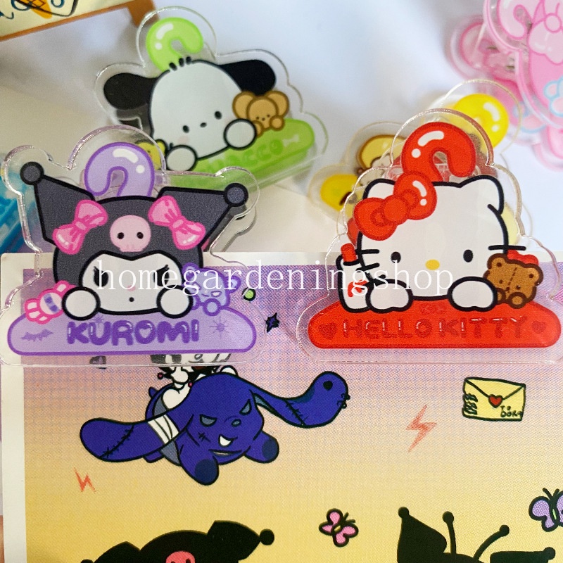 Sanrio Kẹp Đa Năng Hai Mặt Bằng acrylic In Hoạt Hình Dễ Thương