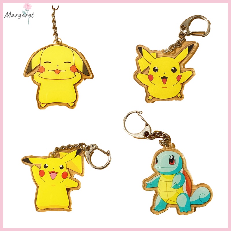 Móc Chìa Khóa Bằng acrylic Hình pikachu / Vịt Hoạt Hình pokemon Mới
