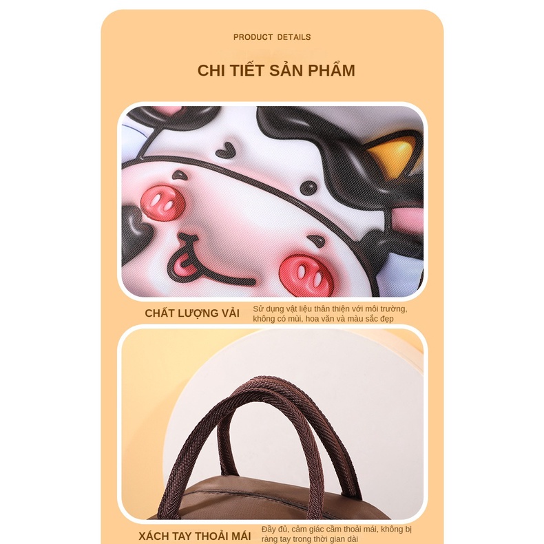 Mới Túi Đựng Hộp Cơm Trưa In Hoạt Hình 3d Dễ Thương
