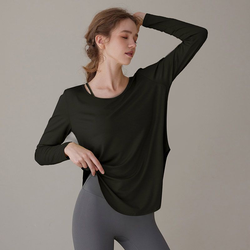 Mới Áo Thun Nữ Dài Tay Cổ Tròn Thời Trang Hàn