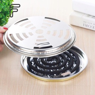 Khay Đựng Nhang Chống Muỗi Thép Không Rỉ Có Nắp Đậy An Toàn FERRA