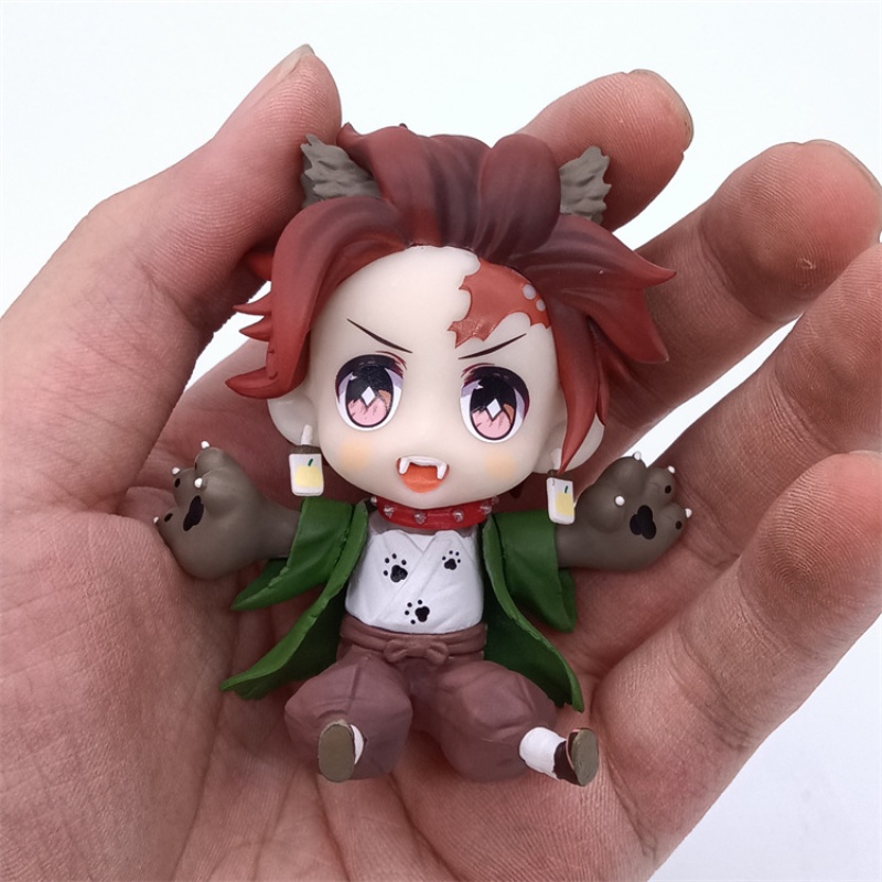 Đồ trang trí Nhân Vật kamado nezuko / kamado tanjirou q mini Bằng pvc