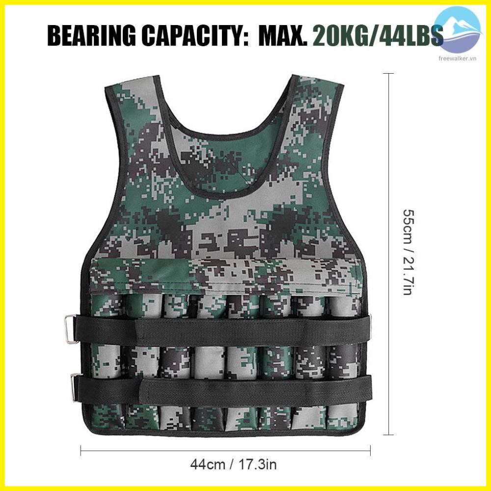 Outdoor Vest for Exercises and Weight Loss - Adjustable Weighted 20KG