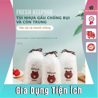 Màng bọc thực phẩm có chun co dãn tái sử dụng kèm túi 100 cái
