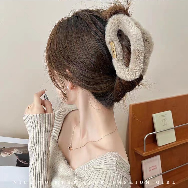 Kẹp Tóc Hình Đám Mây Bằng Lông Nhung Dễ Thương Xinh Xắn Cho Nữ 2023