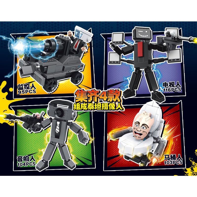 Toilet Man VS monitor man building blocks TV man stereo  Hàng sẵn