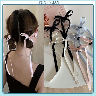 1 cặp dây ruy băng buộc tóc nhỏ thanh lịch và nơ cài tóc