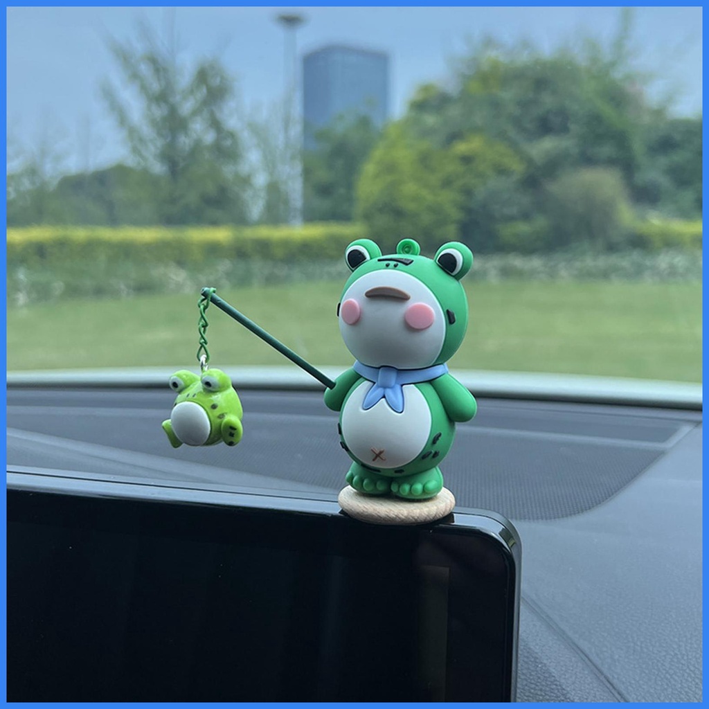 Ếch Trang Trí Bảng Điều Khiển Xe Hơi Vui Nhộn