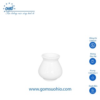 Ống tăm bầu sứ trắng ohio