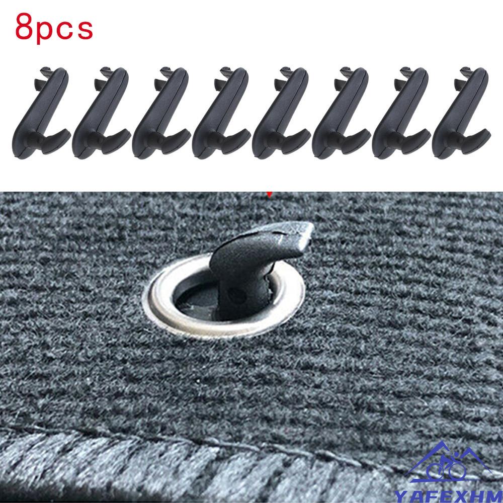 Bộ 8 Móc Treo Thảm Xe Hơi Bằng Nhựa Màu Đen Mới