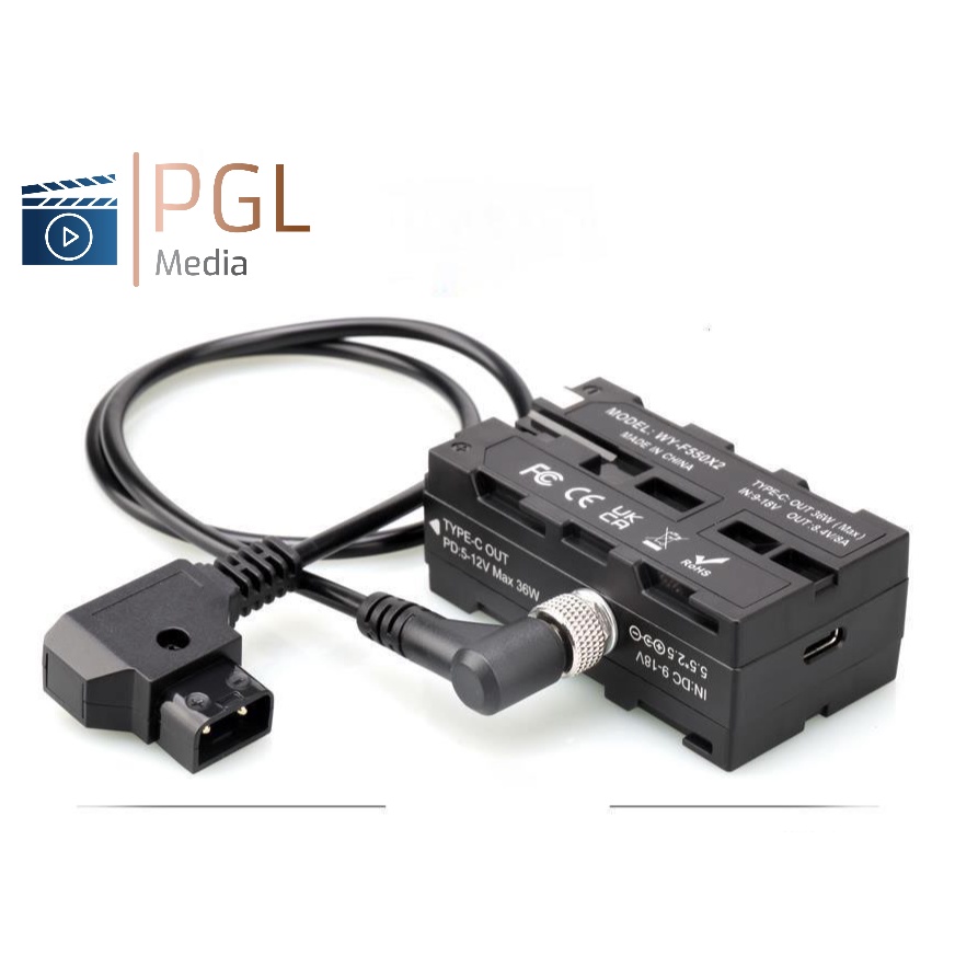 Pin ảo analog hai mặt D-TAP đến NP-F550/F970/F75