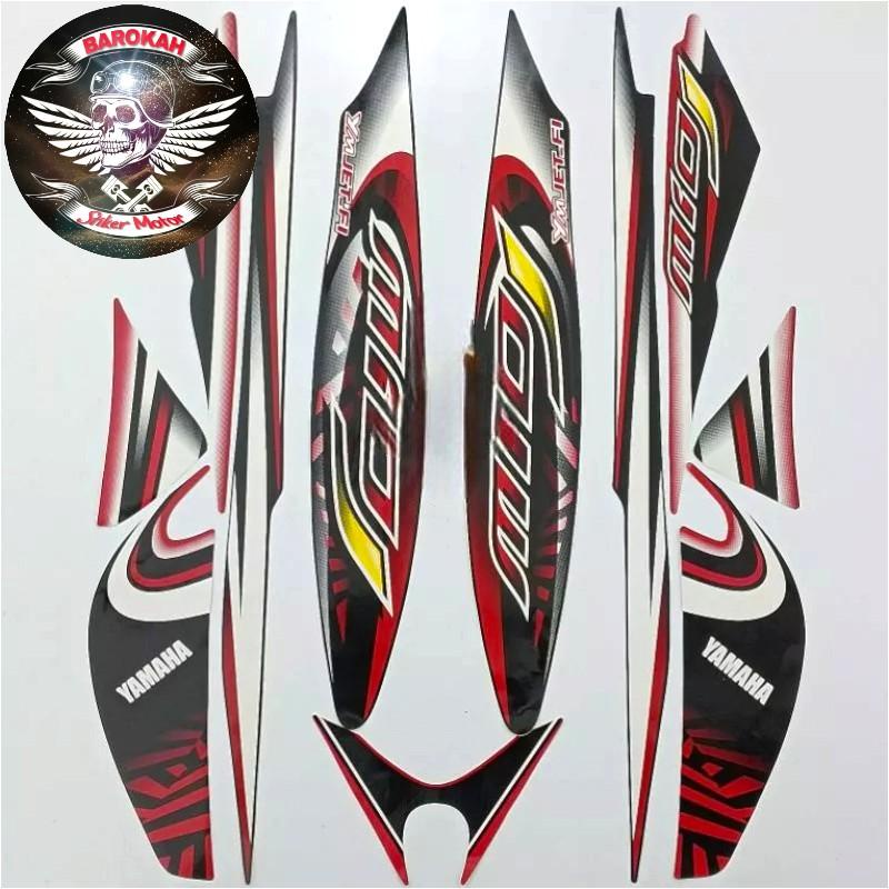 Sọc Miếng Dán Cực Danh Sách Xe Máy yamaha mio j mioj 2013 Đen Đỏ Miếng Dán Kudus COD Có Sẵn