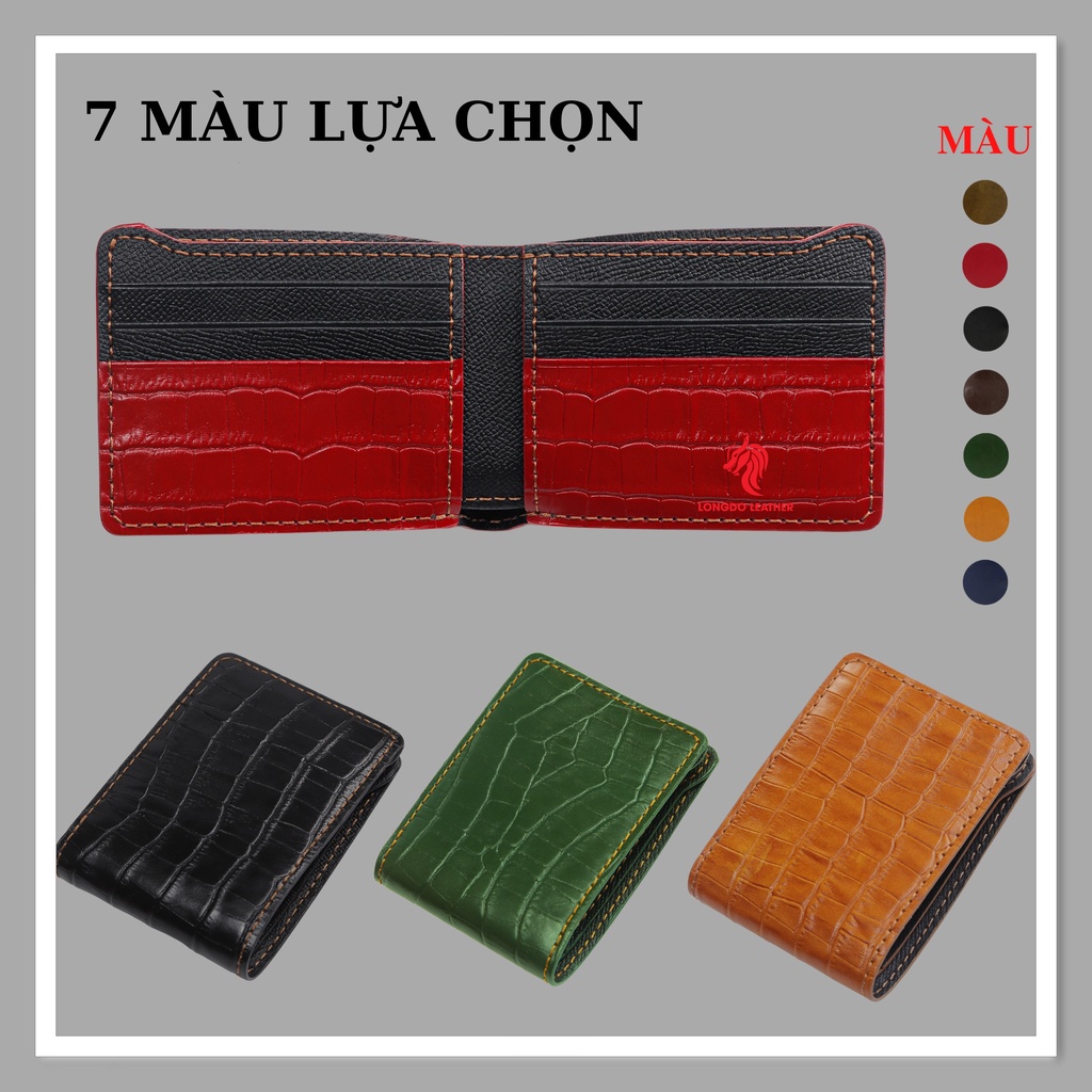 Ví da cao cấp bảo hành 5 năm thương hiệu Longdo Leather - B13