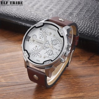 Đồng hồ thạch anh nam Đồng hồ đeo tay nam nhiều thời gian Ngày dây da Đồng hồ đeo tay nam