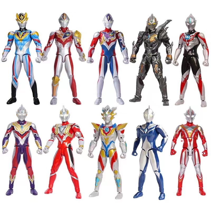 Ultraman Mô Hình Búp Bê Siêu Nhân Có Khớp Cử Động Độc ĐáoTặng ô tô