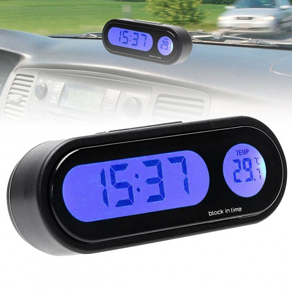 Electronic Clock Car Inside Electronic LCD Digital Thermometer Time Clock