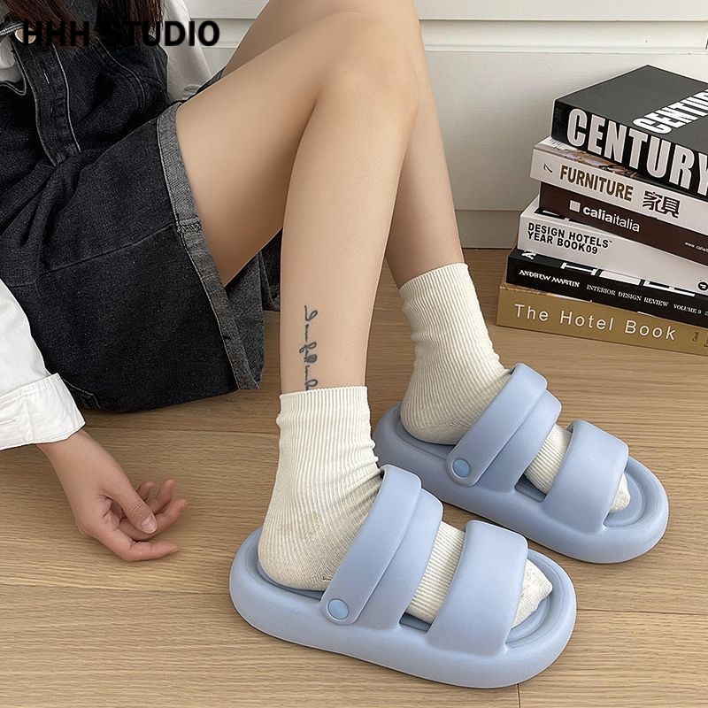 HHH  dép cross đế cao 6cm Dép sandal nữ dép đi biển Chống bám bụi Bền Đa dụng Phối hợp dễ dàng FBT23004EC 41Z231008