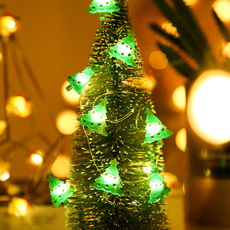 2m Dây Đèn led 20 Bóng Hình Hoạt Hình Trang Trí Giáng Sinh