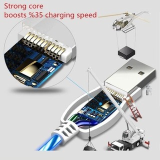 Cáp Sạc Nhanh Có Đèn LED Cho Điện Thoại iPhone Android Type-C