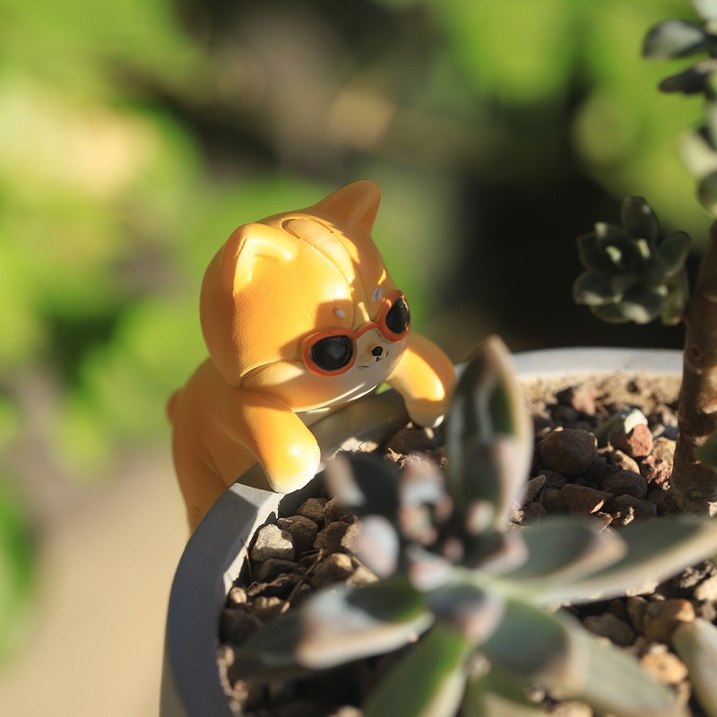 Xi Lanh Nhỏ Bằng Nhựa resin Họa Tiết Hoạt Hình Dễ Thương Trang Trí Sân Vườn